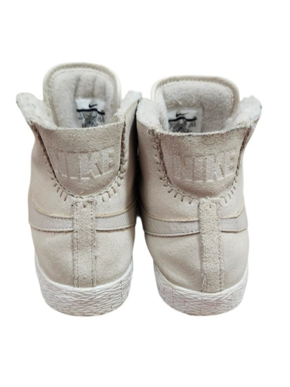 Nike Blazer Mid Premium Sherpa Women’s 7.5 Beige Suede High Top 403729-200 - Picture 9 of 12